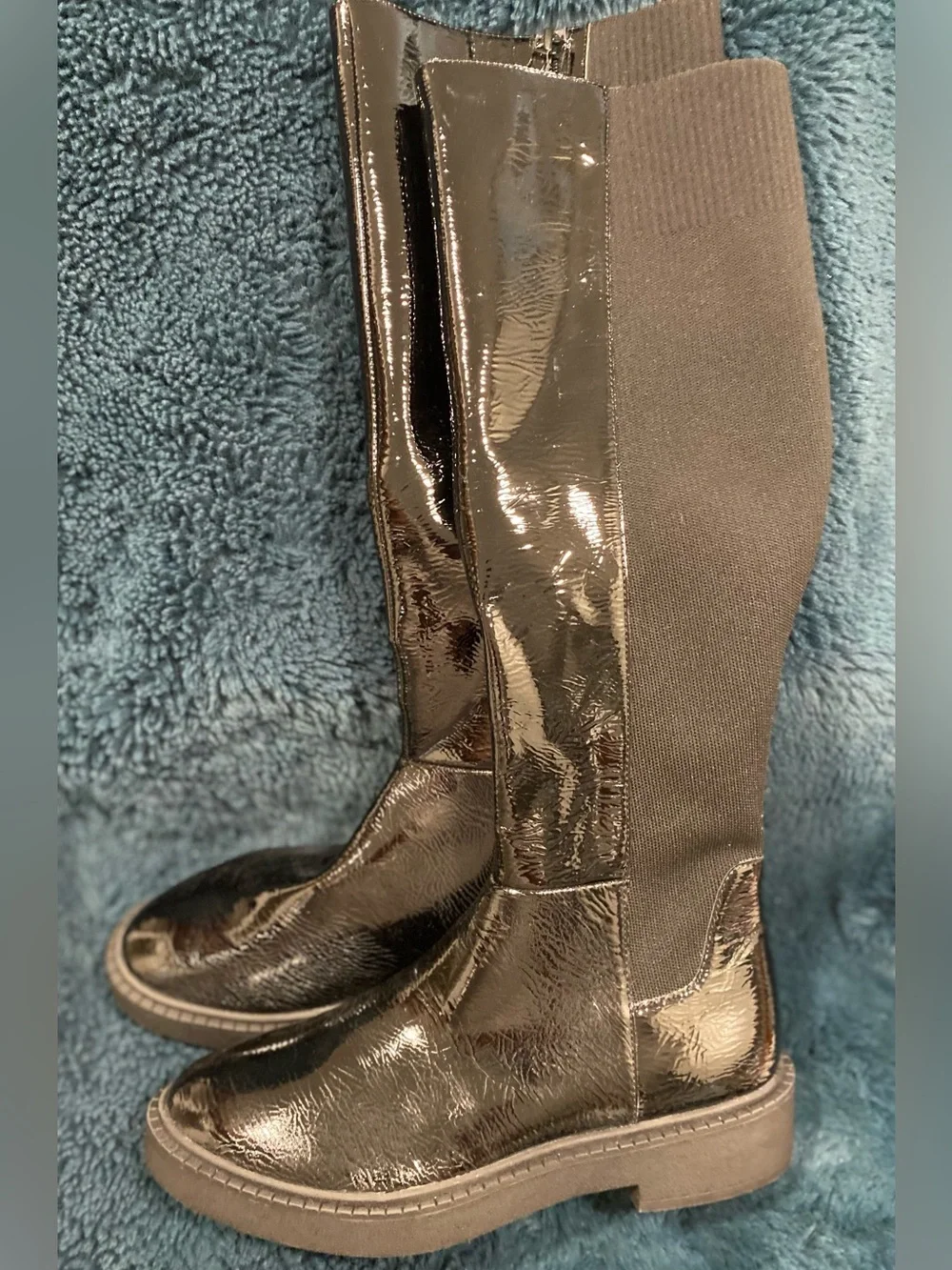 ANDRE ASSOUS VIVA PATENT BOOTS | BLACK | WOMEN’S 6.5 | NEW